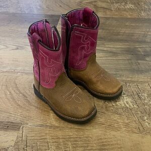 Shyanne Kids Boots in Pink and Brown